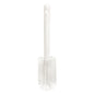The Haug Bürsten KG GLASS AND ICE MACHINE BRUSH NYLON 6.0 WHITE, ø 0.35MM MEDIUM is a white nylon cleaning brush with firm, cylindrical bristles and a long handle with a hanging hole.