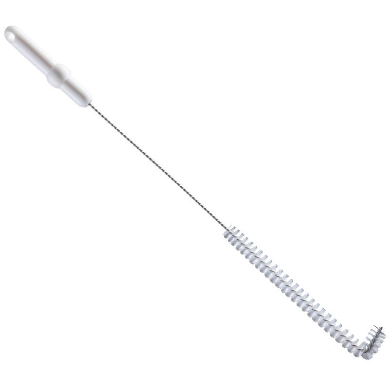 Tá láimhseáil fhada agus ribeanna crua, lúbtha ag an deireadh ag an Haug Bürsten KG ROHRBÜRSTE L-FORM PBT TRANSP. (Ø0,35MM meánach, 570xØ20x55MM), foirfe chun buidéil nó coimeádáin chaola a ghlanadh go cruinn agus tascanna eile glantacháin píopaí.