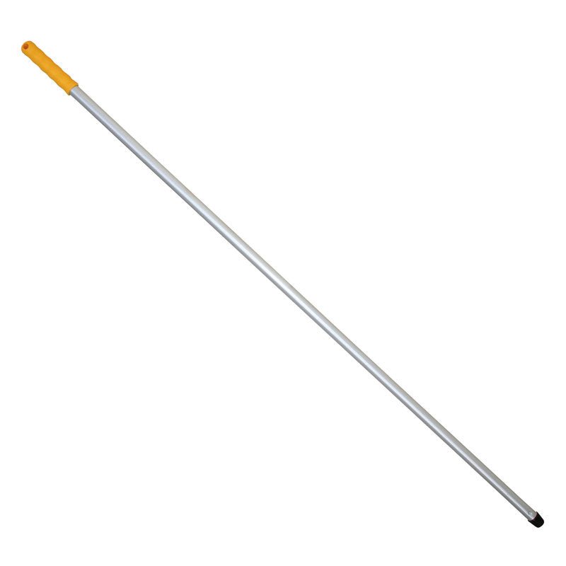 The ALUSTIEL, 1400mm outer ø 22mm, wall thickness 1mm from Haug Bürsten KG is an aluminum rod with a silver handle, yellow handle at one end and black cap at the other end, depicted on a white background.