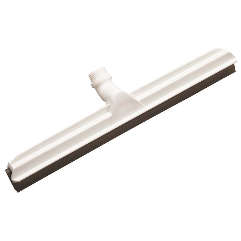 The Haug Bürsten KG JOINT WATER SQUEEGEE is a black, single-lip squeegee (cellular rubber, 420x53x25mm) with a threaded socket - perfect for efficient floor cleaning.
