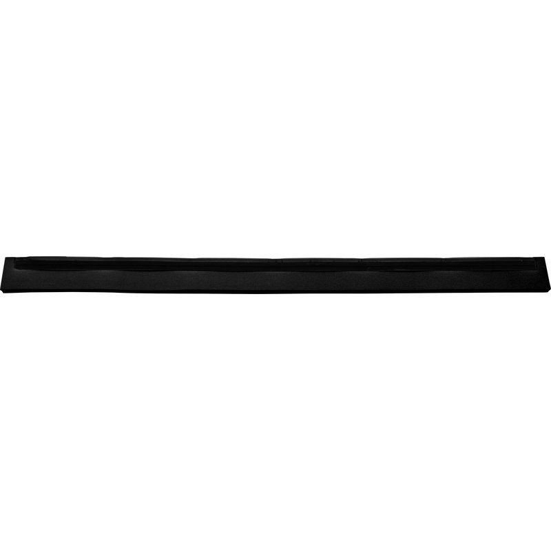 A long, narrow black rectangle - a REPLACEMENT RUBBER LIP, 2-LIPPED, FOOD GRADE, BLACK 620MM from Haug Bürsten KG - appears flat with slightly raised edges on a white background. It is food-safe and suitable for food use.
