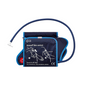 Blue blood pressure cuff from Paul Hartmann AG Hartmann Veroval® DUO CONTROL cuffs, Large | Package (1 piece), with instructional graphics and cuff design with a secure fit, intended for an upper arm circumference of 32–42 cm.