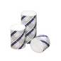 Shown are three cylindrical cotton rolls in partially opened white and blue packaging. Two rolls of Holthaus Ypsiform padding bandage from Holthaus Medical GmbH & Co. KG are standing upright, while one roll is lying on its side showing the white cotton end.