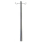 The Novocal infusion bottle holder is securely attached to the back wall and holds infusion bags with two hooks, depicted on a plain white background. Ideal for medical facilities. Brand: Novocal. Package contains 1 piece.