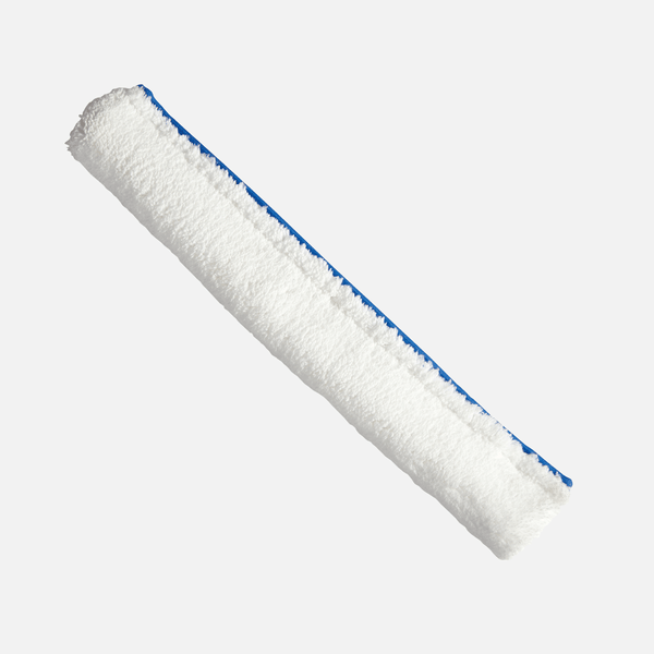 Pictured is a white, rectangular Johannes Kiehl KG solvent-resistant cover for Wischwiesel (40 cm, 1 piece) with blue stitching on a plain light background.