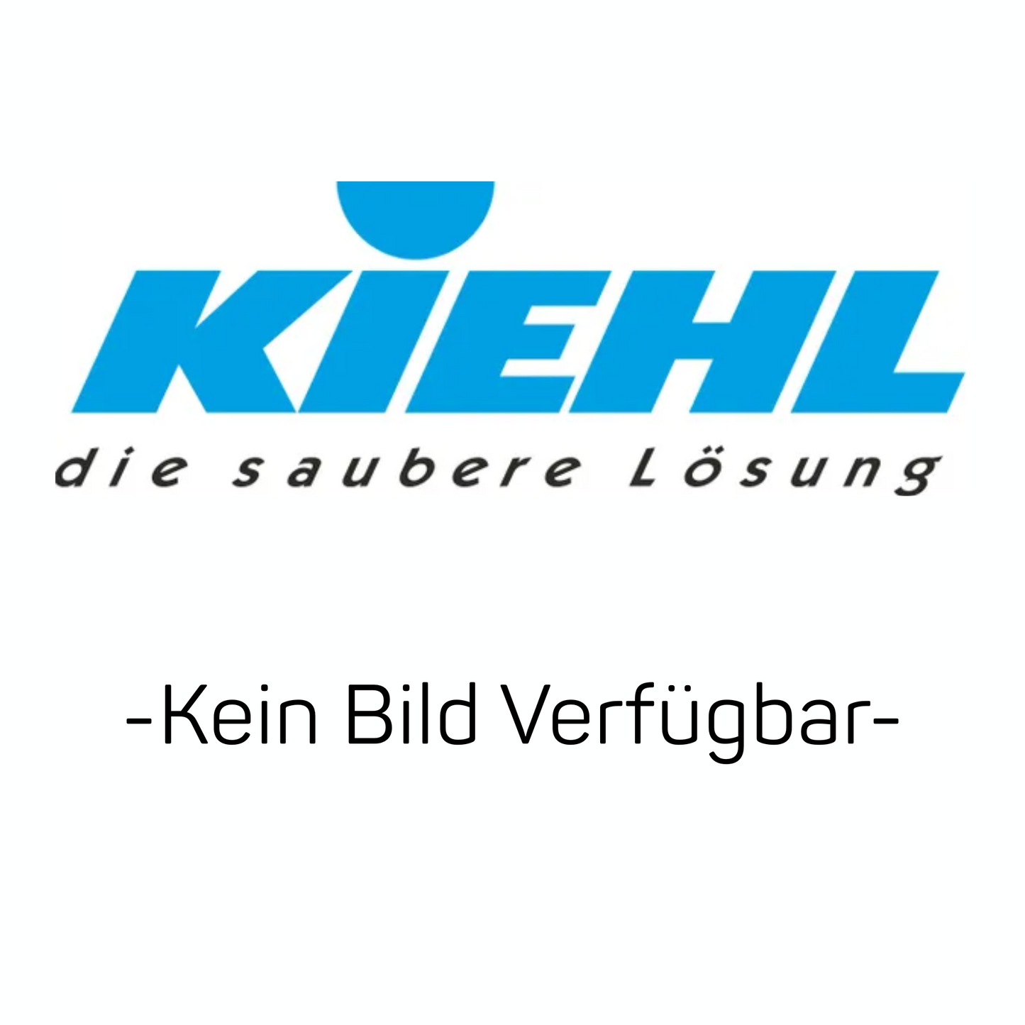 Johannes Kiehl KG logo with blue text, small blue arc over the "I". Below: "the clean solution" and "-No Image Available-". Suitable for manual dosing dispenser for 5 L canister DIN 50, stroke 30 ml, package (1 piece).