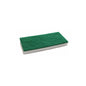 The Arcora Melamine Hand Pad Thick (10 pieces) by Arcora International GmbH is depicted on a plain white background; its rectangular green-white design makes it ideal for effective cleaning.