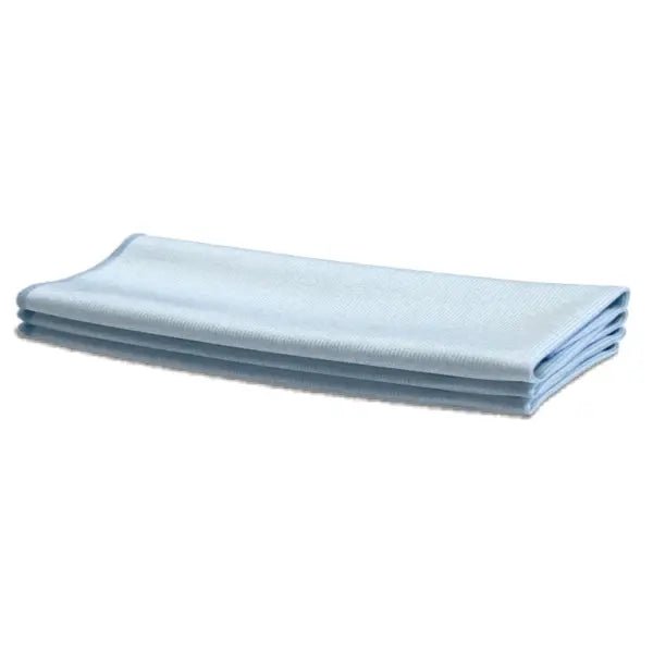 Pictured is a neatly folded Arcora Profi Microfiber Window Cloth "Extra Large" (10 pieces) from Arcora International GmbH on a white background, ideal for streak-free cleaning of glass surfaces.