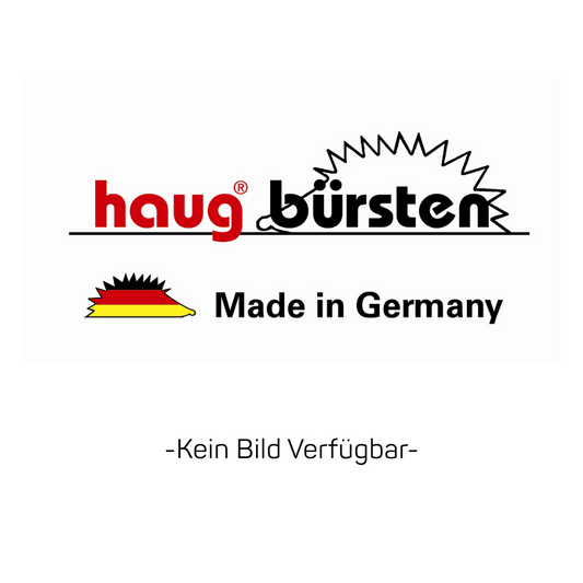 Logo der Haug Bürsten KG mit rot-schwarzem Pinsel, Deutschlandflagge, "Made in Germany" und "-Kein Bild Verfügbar-". Passend zum EINSTELL-REFERENZTEIL FÜR METALLDETEKTOREN, PP, BLAU-ideal für industrielle Metalldetektoranwendungen.