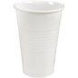 A white dispensing cup from Abena Re-Seller GmbH (PP, 20 cl), with horizontal grooves, stands upright on a plain white background. Package: 100 pieces.