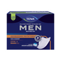 The TENA Men Active Fit Level 3 incontinence pad, packaged in striking blue and black, is designed for urinary incontinence. This product from TENA – Essity Germany GmbH features a shield graphic and highlights benefits such as triple protection and absolute discretion, making it the ideal choice for men seeking confidence and comfort. Each pack contains 16 pieces.