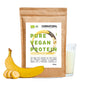 Organic vegan protein powder banana without soy