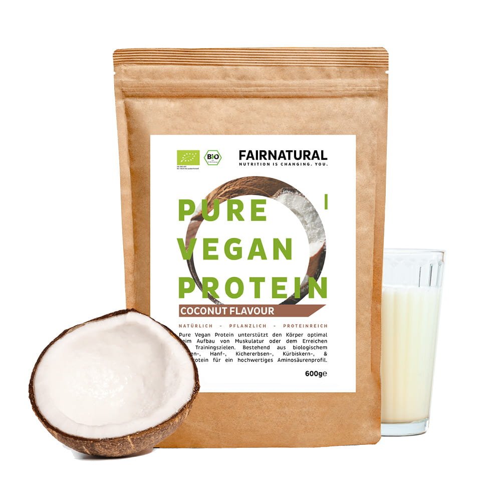 Organic vegan protein powder coconut without soy