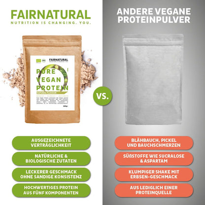 Organic vegan protein powder neutral without soy