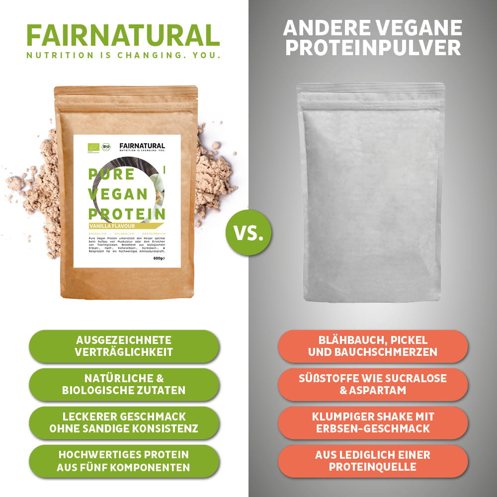 Organic vegan protein powder vanilla without soy