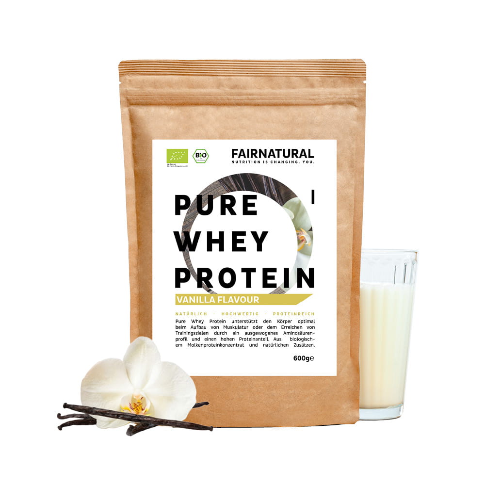Organic whey protein powder vanilla