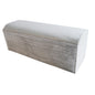 A stack of CWS natural white folding paper, C-fold, 1-ply, made from recycled paper, in a convenient C-fold. Eco-friendly paper towels from CWS—box of 24 packs.
