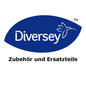 A blue leaf-shaped Diversey logo and a bird appear over "Accessories and Spare Parts" highlighting the DI Protect waste bag holder, pack (1 piece) from Diversey Deutschland GmbH & Co. OHG on a white background.