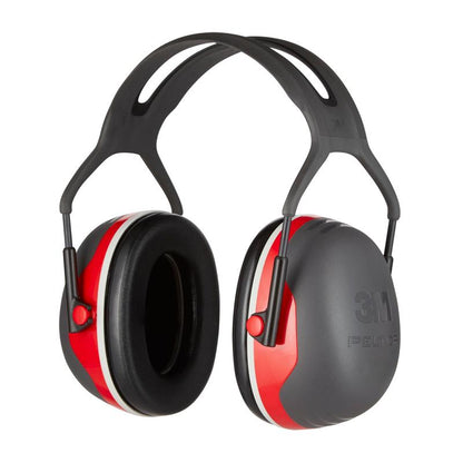 3M™ PELTOR™ Comfort Earmuffs from 3M Deutschland GmbH with black and red ear cups, black padded ear cushions, and an adjustable black headband.