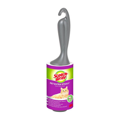 The Scotch-Brite™ Pet Extra Sticky* Roller for pet hair by 3M Deutschland GmbH effectively removes pet hair and features an extra sticky roller as well as 48 sheets per package.