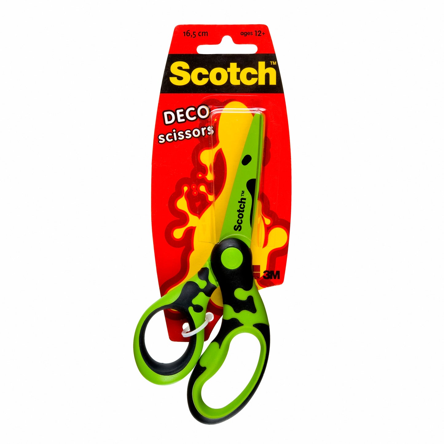 The Scotch™ DECO scissors from 3M Deutschland GmbH (green, blue, or pink), 16.5 cm, come in a single pack and are ideal as office scissors for users aged 12 and up.