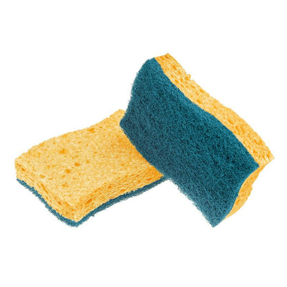 Two Scotch-Brite® Delicate natural fiber cleaning sponges from 3M Germany GmbH (2 pieces per pack) with a yellow, absorbent side and non-scratch cleaning sponge - optimal for delicate surfaces.