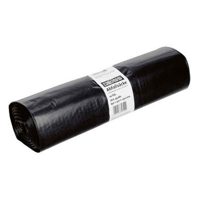 Deiss waste bags made of recycled LDPE, 240 liters, 1000x1250x0.06 mm, black | Roll (10 pieces)