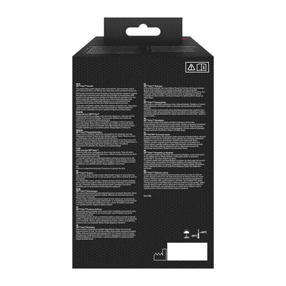 Taispeánann an bosca 3M™ PELTOR™ Optime™ II Cluasáin H520A (SNR 31 dB, Glas) eolas ilteangach, siombailí sábháilteachta ar bharr ar dheis agus limistéar cód barra ar bhun ar chúlra dubh poncaithe. Branda: 3M Deutschland GmbH. Tá 1 píosa sa phacáiste.