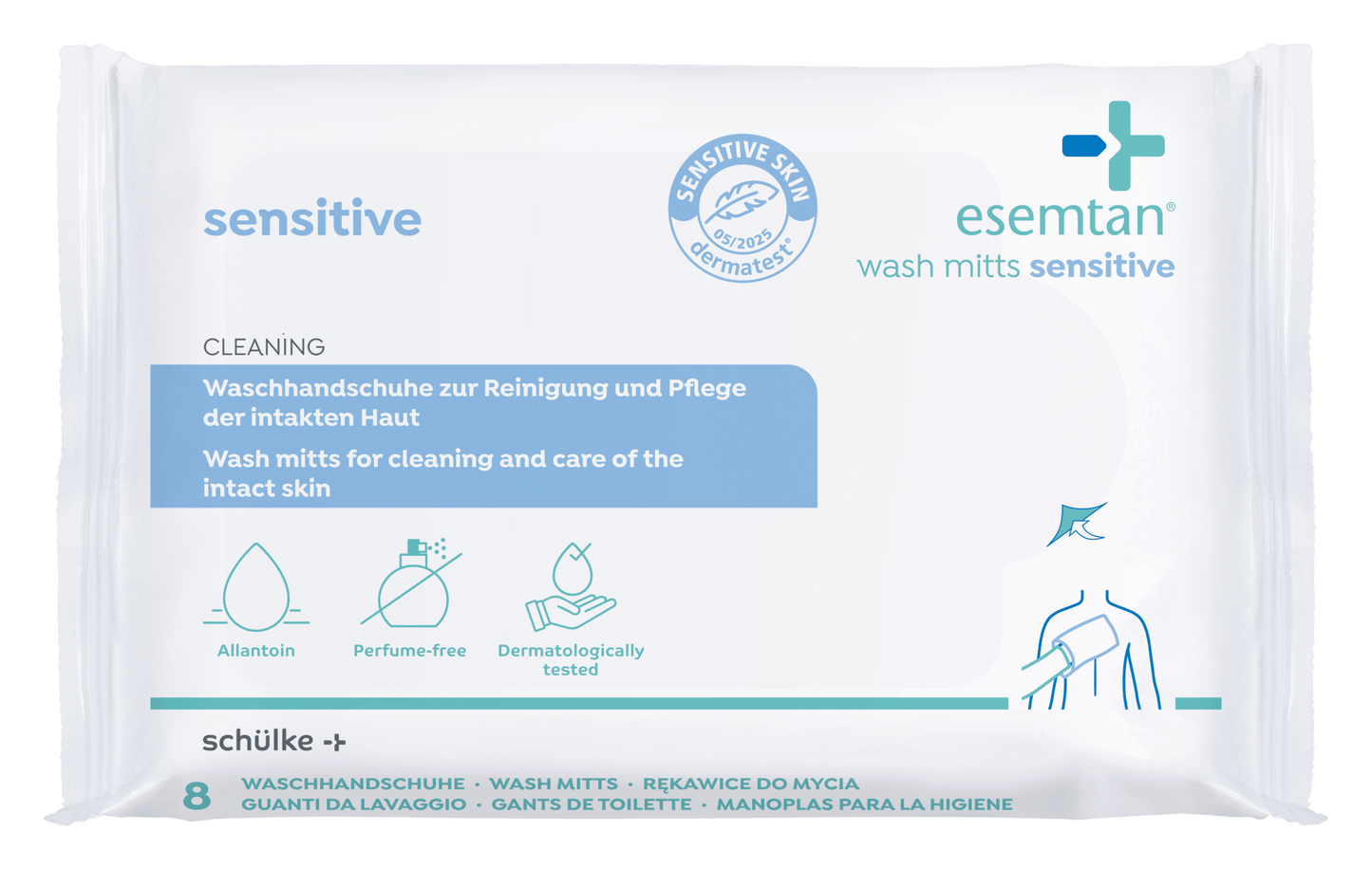 esemtan wash mitts sensitive 8 ST SP | Pack (8 pieces)