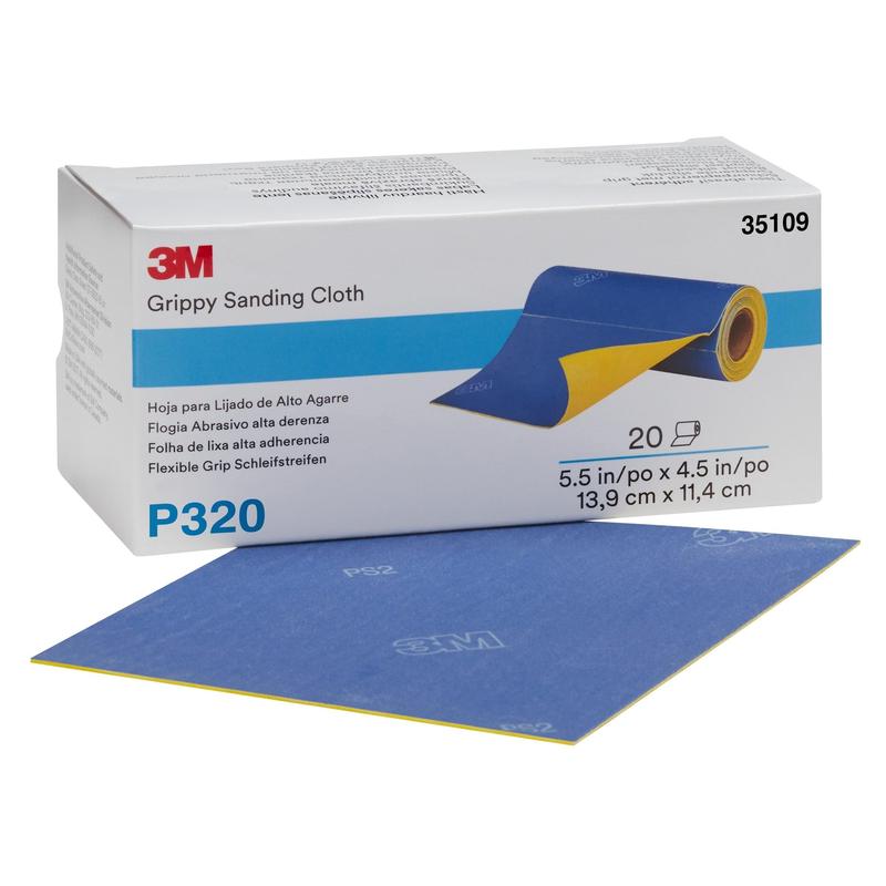 3M™ Flexible Grip Abrasive Strips, 139 mm x 114 mm, perforated on a roll of 20 strips, P320, 35109 | Pack (1 roll)
