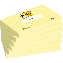 Nótaí Post-it® , Buí Canárach, 76 mm x 127 mm, 100 leathán/ceap, 6 pillín/pacáiste, 100% PEFC, SGSCH-PEFC-COC-110078 | Pacáiste (6 phíosa)