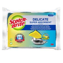 Scotch-Brite® Spúinse Glanadh Snáithín Nádúrtha Neamh-Scratch íogair, Pacáiste de 10 - spúinse an-absorbent Ideal do Thascanna Glanadh Laethúla | Bosca cairtchláir (1 phíosa)