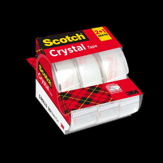 Téip Ghreamaitheacha Criostail 3M™ Scotch® 19 mm - Téipeanna oifige trédhearcacha