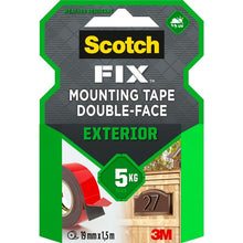 Scotch-FIX™ Téip Gléasta Lasmuigh Thaobh Dúbailte 411-1915-P, 19mm x 1.5m, 1 Rolla/Pacáiste | Pacáiste (1 rolla)