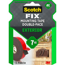 Scotch-FIX™ Téip Gléasta Lasmuigh Thaobh Dúbailte 411-1950-P, 19mm x 5m, 1 rolla/pacáiste | Pacáiste (1 rolla)