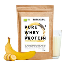 Organic whey protein powder banana